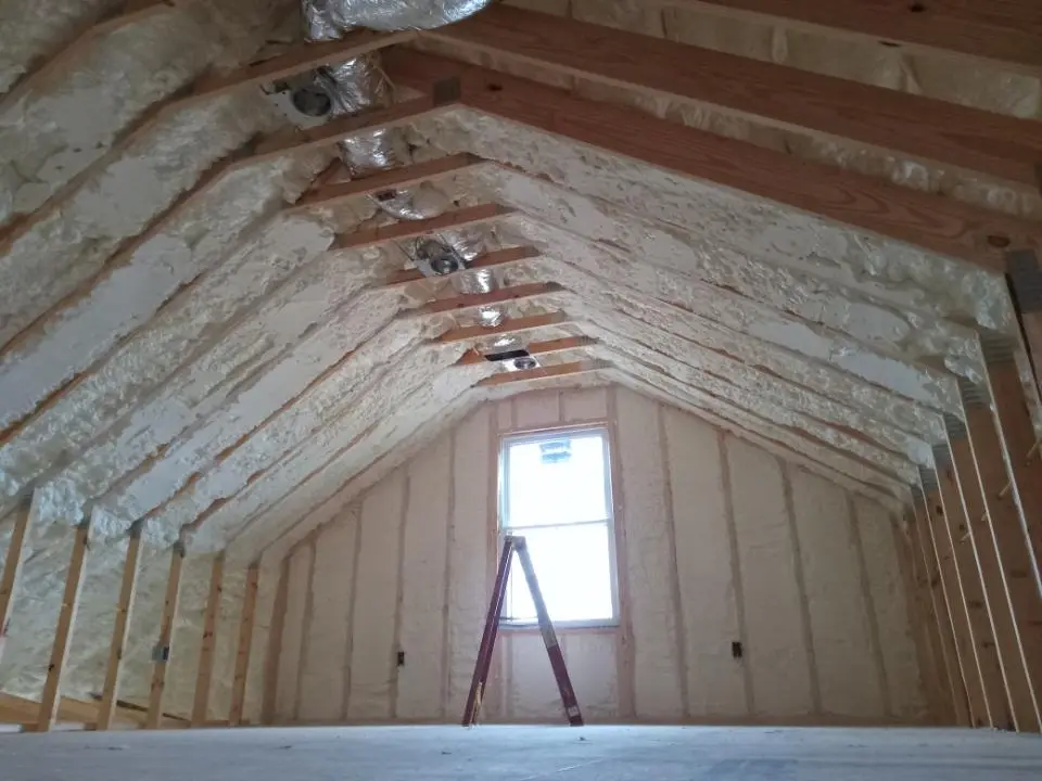 Spray foam roofing application for Crawl Space Insulation project in Fort Irwin
